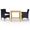 Day and Night - Day and Night 3-Piece Garden Dining Set Black