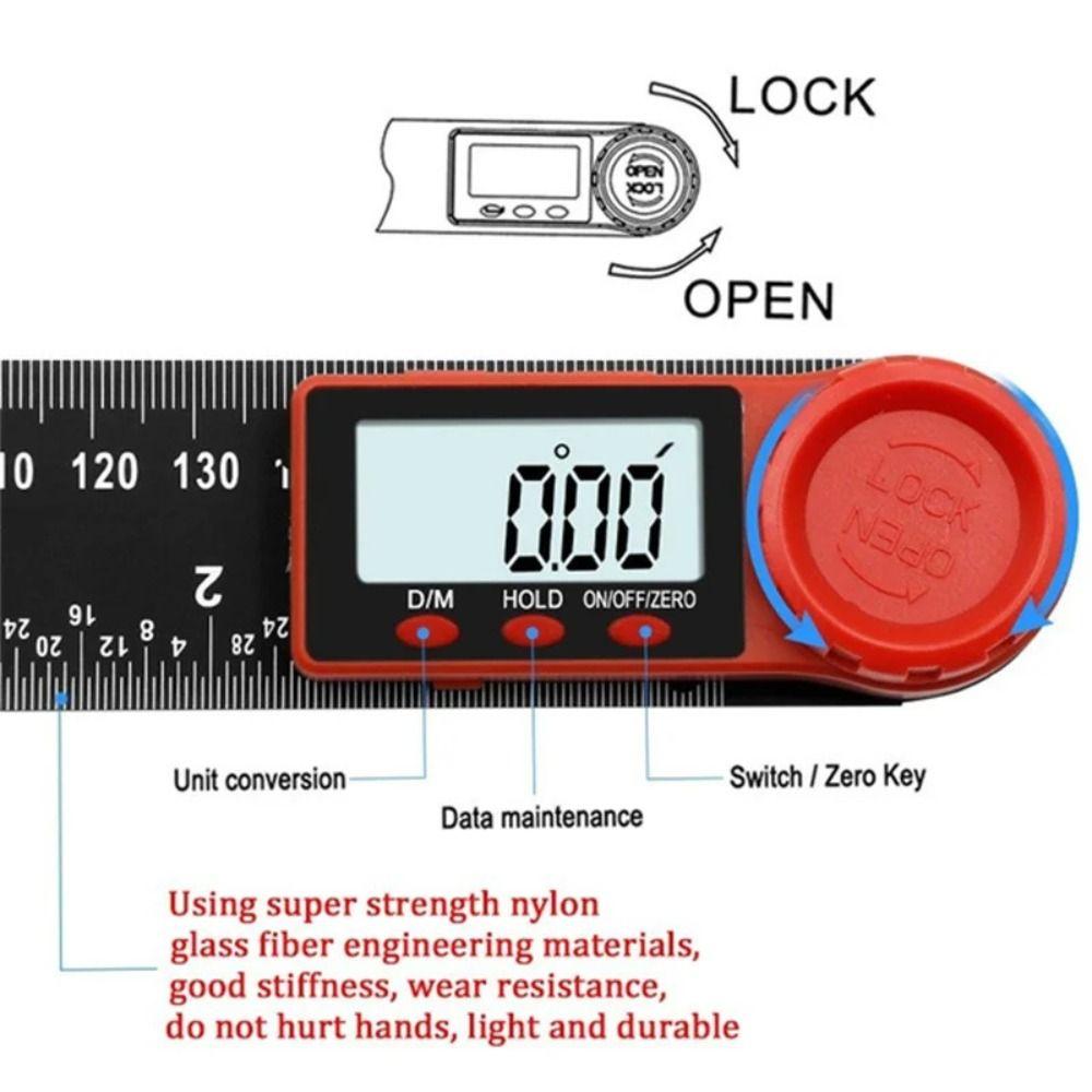 Inch Metric Scale Digital Angle Ruler Inclinometer Angle Finder  Wood Measuring Tool