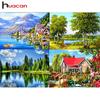 Huacan DIY 5D Landscape Diamond Embroidery Rhinestone Painting Cross Stitch Decor Gift