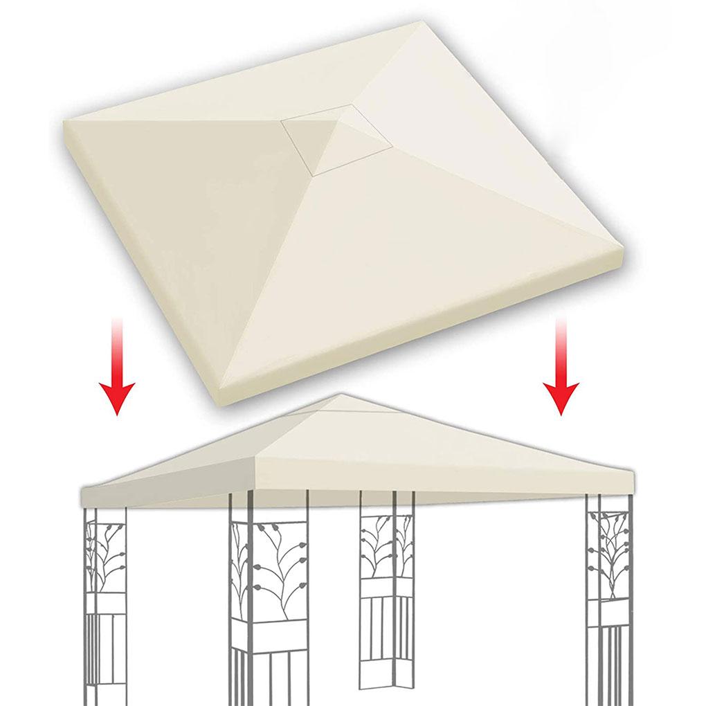 Gazebo Top Replacement Outdoor Patio Umbrella Cover Waterproof Polyester Sunshade Canopy, Dark Green