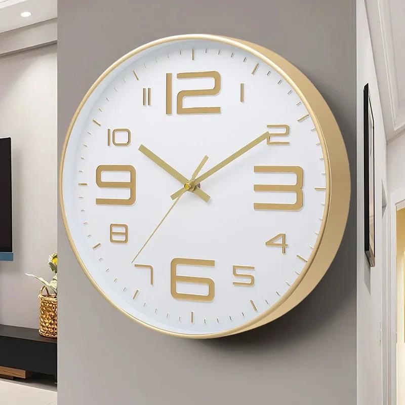 8 Inch Modern Decor Clock Non-Ticking Wall Clock Silent Round Wall Clock Quartz Clocks For Office School Bedroom Living Room
