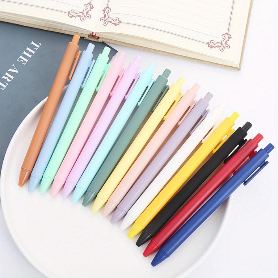 20pcs 0.5mm Pen Tip Macaron Morandi Retro Color Press Gel Pen Combination Student Pen Stationery Office Supplies Water-based Signature Pen