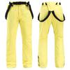 Couple's Solid Color Warm Thick Waterproof Pocket Strap Ski Pants For Men And Women