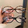 Овальные очки Y2K Retro, женские, милые, крутые, овальные, маленькие, модные, очки для чтения, компьютера, анти-синий свет