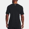 Under Armour Футболка с коротким рукавом для фитнес-тренировок с твердым логотипом, мужская, черная 1359870-001