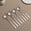 Willive Domestic Stainless Steel Spoon Set, Silver, 4 Spoons + 4 Chopsticks, 1 Set, Korean Popular Tableware