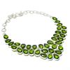 Peridot Ethnic 925 Sterling Silver Jewelry Necklace 18" I1S58