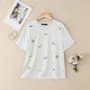 ZANZEA Women Casual Round Neck Summer Print Loose Short Sleeve Blouse