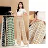 Plaid Pants Women's Summer Thin Section Loose Straight-leg Slimming All-match Casual Pants High Waist Drape Wide-leg Pants