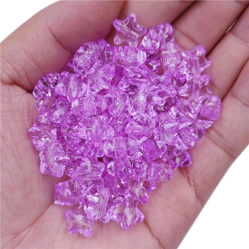 For Jewelry Making Pendant Wholesale Candy Colors DIY Crafts Necklace Bracelet Clear Pentagram Loose Beads 11mm 20Pcs