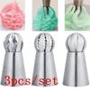3pcs Dessert Decorators Stainless Steel Butter Cream Flower Cake Decorating Cake Icing Nozzles