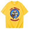 Men's Los Pollos Hermanos T-shirt 100% Cotton Breaking Bad LOS POLLOS Chicken Brothers Printed Yellow Funny Tshirt Male Shirts
