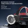 High Power P50 LED Headlamp Strong Light Telescopic Zoom Head Flashlight USB Rechargeable Camping Emergency Lantern