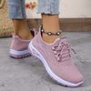 Large Size Flying Woven Shoes Women's Summer New Fashion Casual Sports Shoes Mesh Surface Breathable Shoes Women