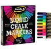 Liquid Chalk Markers 8 Vibrant Reversible Vibrant Colors for Kids and and Any Occasion - Colors, Erasable, Non-Toxic, Water-Based, Tip, Adults, Glass,