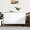 VidaXL Buffet, Sideboard with Legs, Storage Cabinet, Living Room Organizer, Interior, White Wood 827204