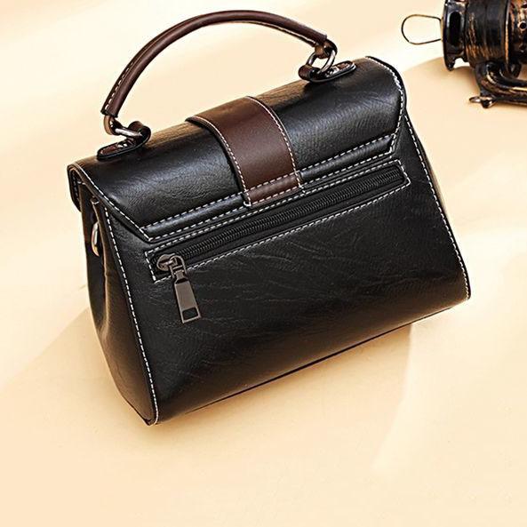 Women PU HandBag Women Single Shoulder Bags Casual Small Square Bag Leather Stitching Soft Messenger Bag
