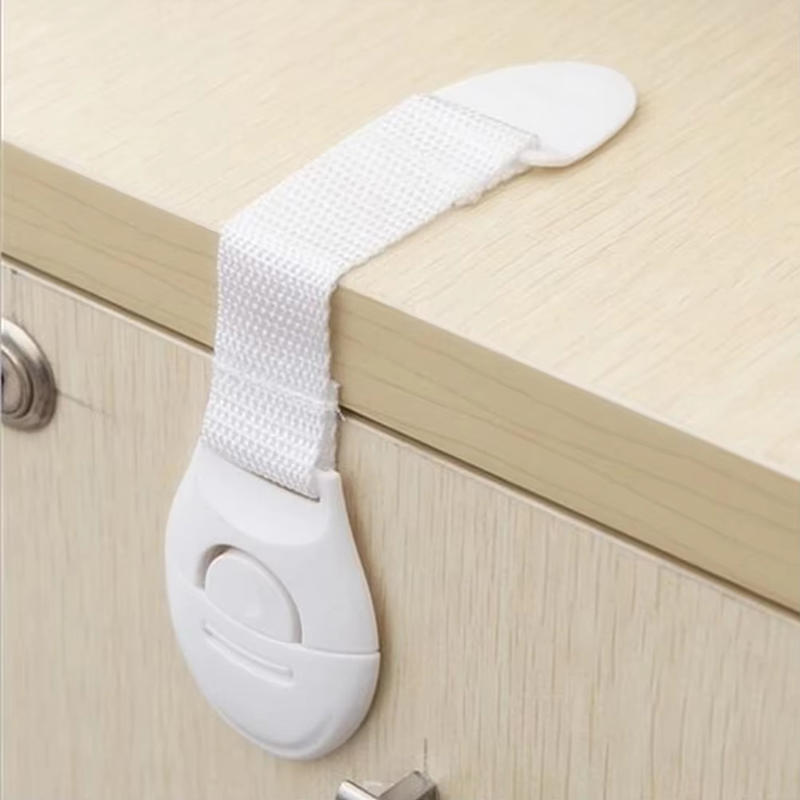 5-10pcs White Safety Locks No-Drill Drawer and Door Latches Child Baby Safety Lock Cupboard Drawer Cabinet Door Fridge Security Protector Locks