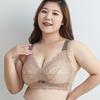 Large Size Women Underwear Adjustment Full Cup Minimizer Ultra Thin Bra Wireless Brassiere Sexy Lace Lingerie Gathered Push Up Bralette
