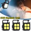 New Multi-functional Mini USB Pocket Flashlight Charging Flashlight COB Magnetic Work Light LED Keychain Outdoor Camping, Fishing, Cycling, Walking