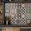 10pcs Moroccan Style Decorative Tile Stickers Self Adhesive Removable Waterproof Peel and Stick Backsplash Walls Stickers Peel & Stick Tile Sticker