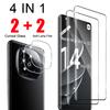 4 IN 1 [ 2+2 ] For Xiaomi Redmi Note 14 Pro+ Tempered Glass Film + Camera Tempered Glass Lens Redmi Note 14 Pro Plus 5G 9H Screen Protector HD 4PCS