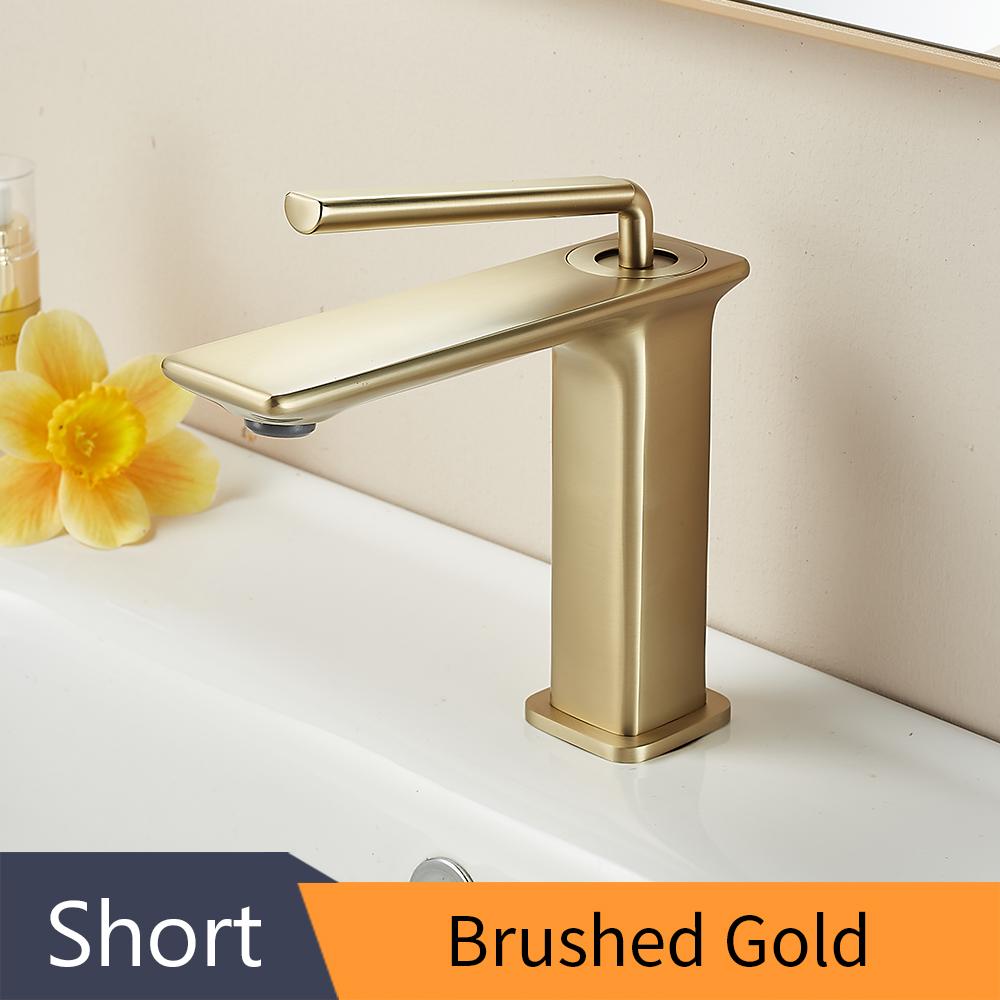 Basin Faucets Modern Black Bathroom Mixer Tap Brass Washbasin Faucet Single Handle Single Hole Elegant Crane For Bathroom 855991