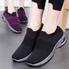 Large Size Women's Shoes Air Cushion Flying Woven Sneakers Slip On Dance Set Feet Women's Shoes Rocking Shoes Socks Shoes