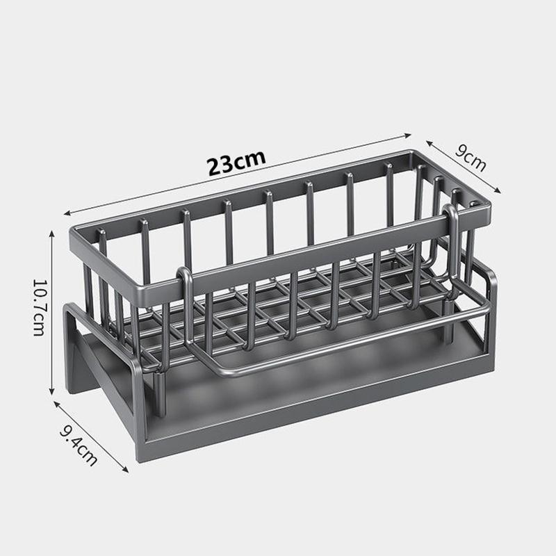 Kitchen Sink Drain Rack Organizer Stainless Steel Self-draining Sink Shelf Soap Sponge Holder Dishcloth Towel Rack Filter Basket