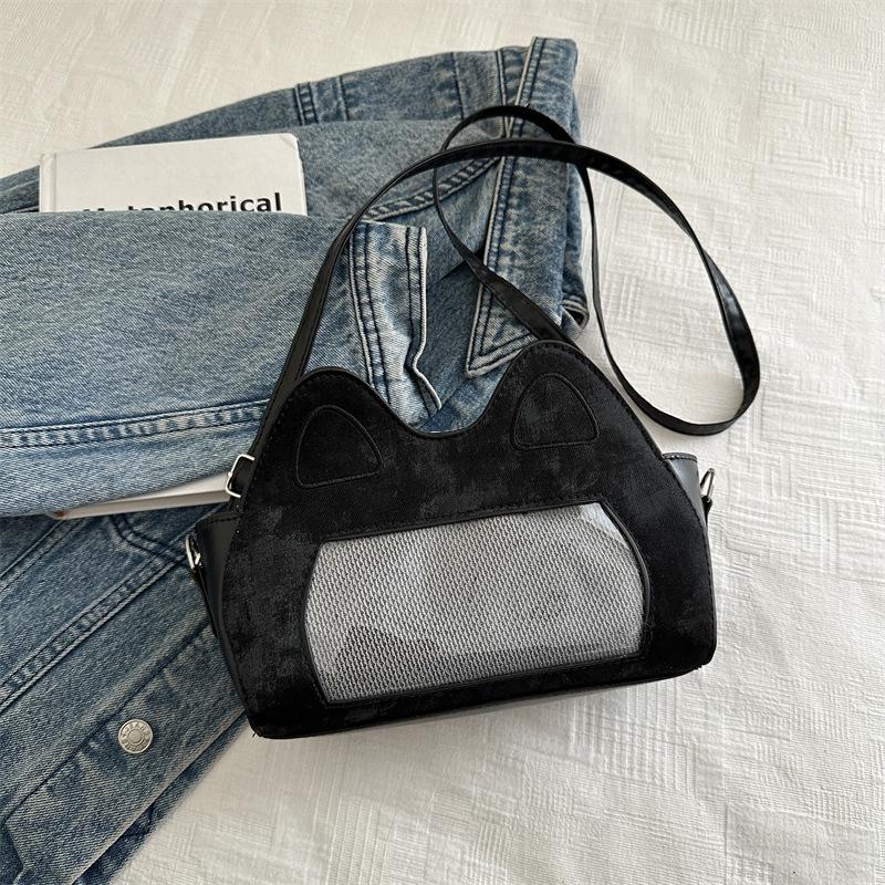 2025 New Cute Kitten Cylinder Bag Fashion Cartoon Animation Shoulder Bag Casual Messenger Bag