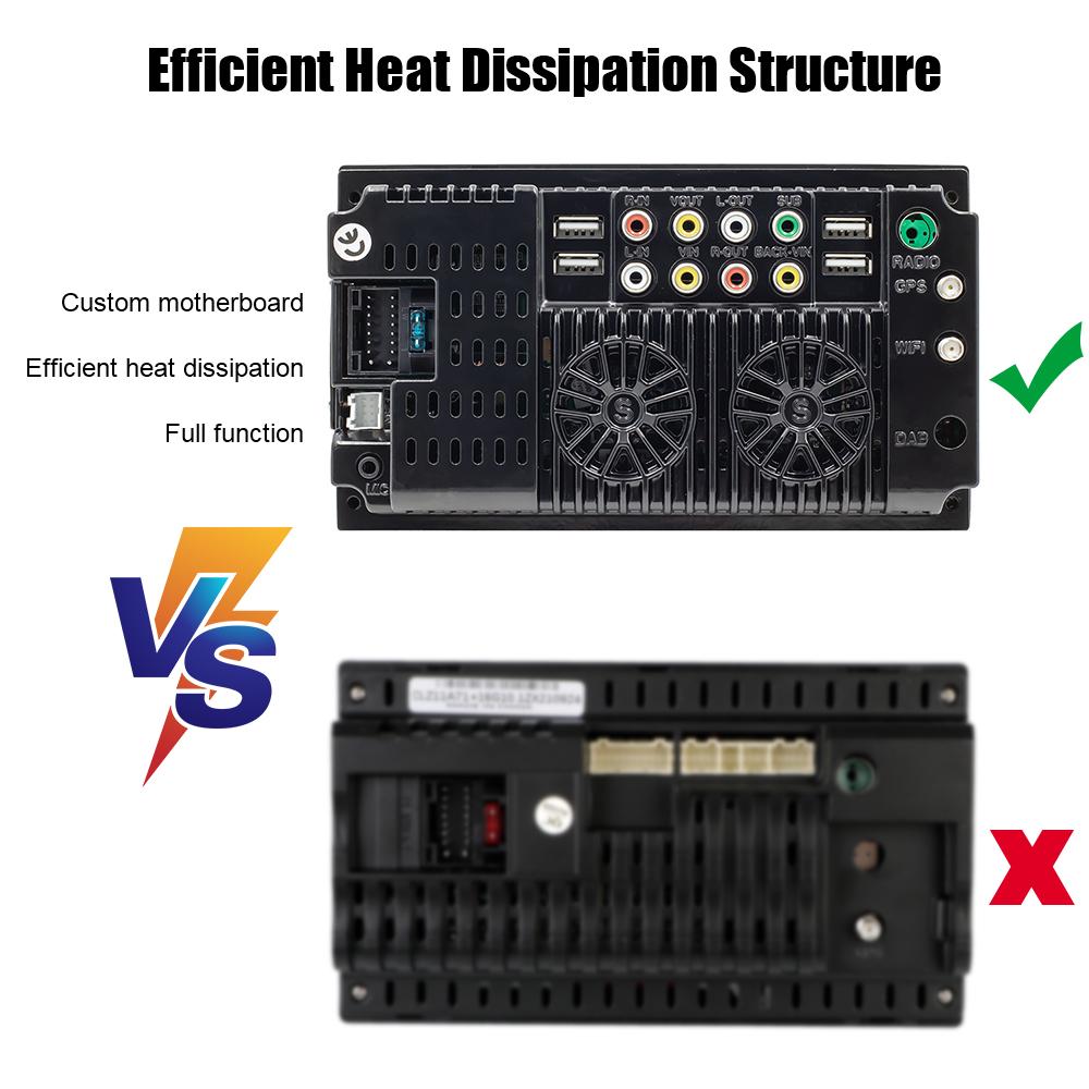 Multimedia Player Mirror Link MP3 MP5 7 Inch 2 Din GPS Bluetooth WIFI Universal TF 5-USB Hands-free FM Receiver Car Radio Video Audio