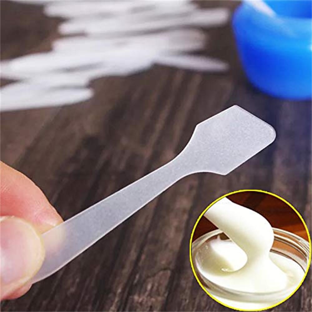 50 Pcs Plastic Spatula Set, 4 Colors 8.2x1.5cm Cosmetic Mixing Paddles for Creams Face Mask Makeup