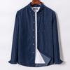 Men's Denim Long Sleeve Cotton Shirt Jean Casual Shirts Male Leisure
