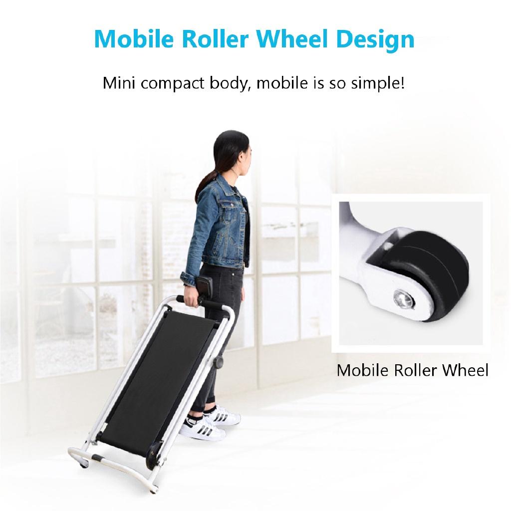 Mini Foldable Treadmill LED Display Jog Space Walk Machine No Floor Space Easy To Move Aerobic Sport Fitness Equipment Yc-p007