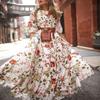 New Floral Print Long Dress Women Dresses Sexy Casual Beach Dress