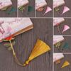 Retro New Pendant Tassel Chinese Style Hollow Painted Book Clip Brass Bookmark Pagination Mark