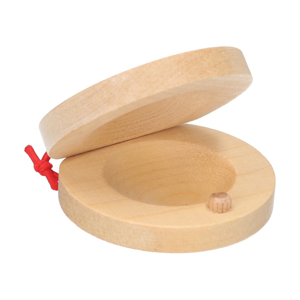 Pair of Castanets Wooden Castanet Finger Clappers Musical Instrument
