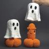 Halloween Crochet Ghost Decor Handmade Knitted Ghost Doll Funny Surprise Gag Gift