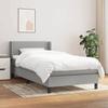 3129521 vidaXL Divan Bed with Mattress Light Grey 90x200 Cm Fabric