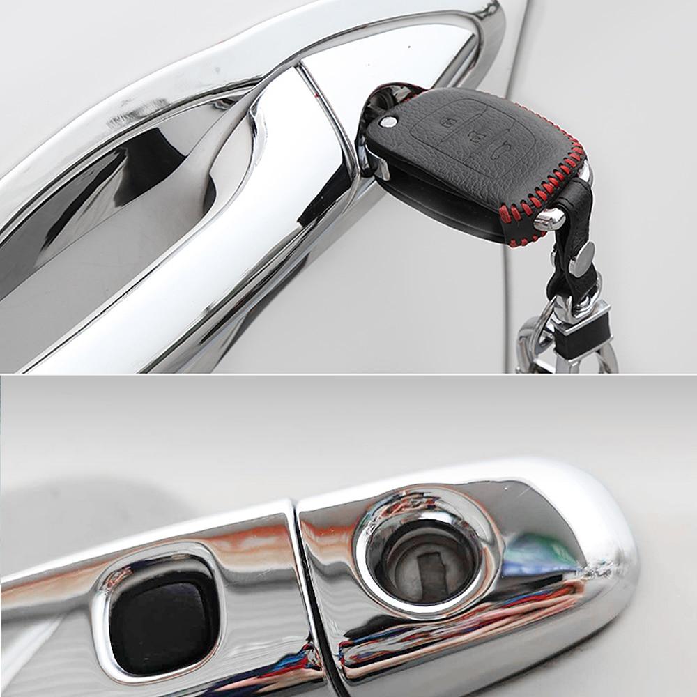 For Toyota Vios XP150 2014 2015 2016~ Chrome Exterior Door Handle Cover Car Accessories Stickers Trim Set Fit Yaris Sedan