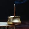 Incense Burner Smooth Exquisite Golden Bowl Shape Incense Stick Holder for Bedroom