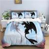 Cartoon Dragon Bedding Set Cute Lovely Duvet Cover With Pillowcase Single Double King Comforter Bed Cover Home Textile