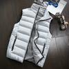 Men's Winter Stand Collar Warm Sleeveless Jacket Ultra Light White Casual Vest Men's Vest Large Size M-5xl