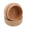 1pc Portable Vintage Round Wooden Jewelry Storage Box Ring Earrings Container Storage Case