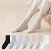 Women's Spring and Autumn Silk Mid-tube Socks, Antibacterial and Deodorizing Long Socks, Autumn and Winter Style Modal Loose Maternity Socks