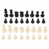 International 32 Standard Chess Pieces Replacement Tournament Chessmen Black&White