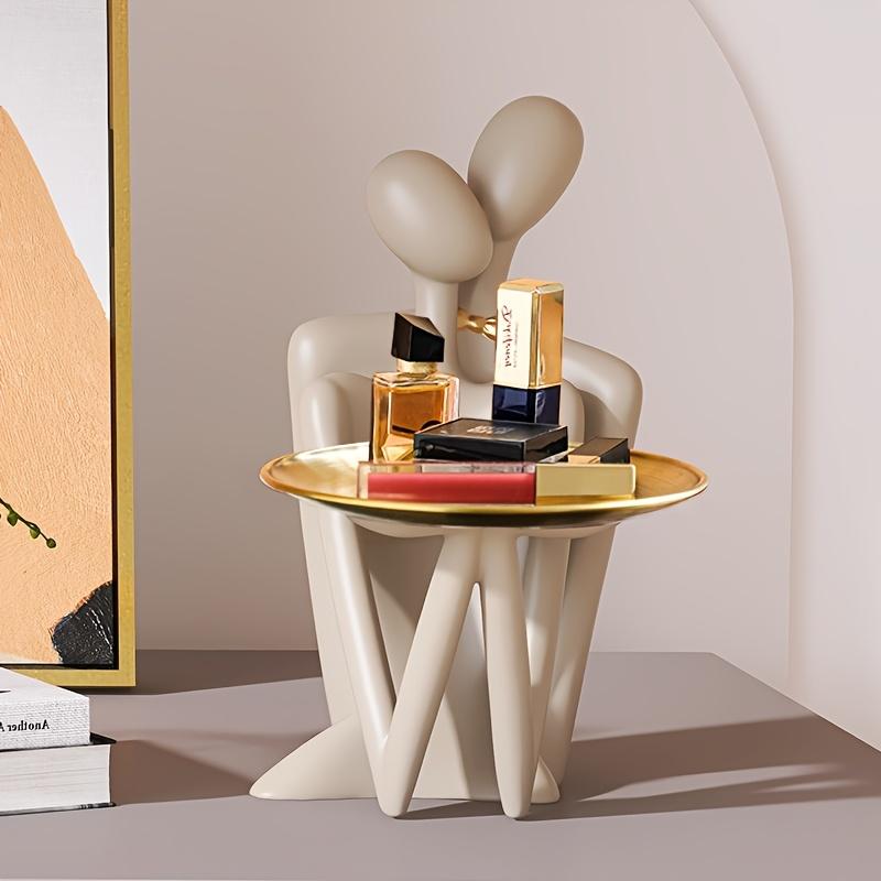 Modern Abstract Couple Figurine Key Tray,Resin Jewelry Holder,Home Decor, Perfect for Entryway, Wedding Gift, and Holiday Celebrations, Entrance