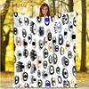 Evil Eye Blanket Turkish Nazar Spiritual Art Blanket Vintage Mid Century Flannel Blanket Sofa Chair Throw Blanket Travel Blanket