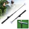 Golf Grip Swing Training Aid with Click Feedback Retractable Club Golf Tempo Trainer for Warm-Up Indoor Practice Telescopic Short Club