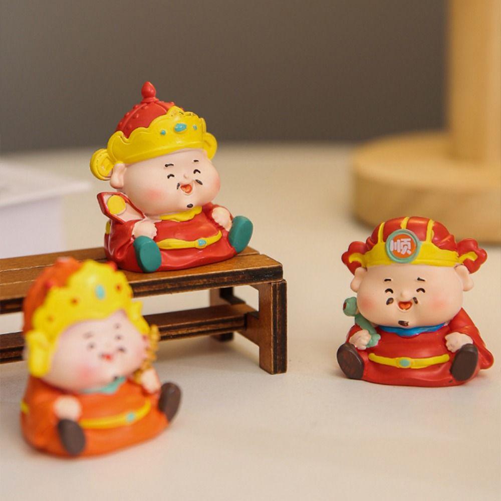Cartoon Fengshui Sculpture Chinese Style Lucky Ornaments Tabletop Decoration